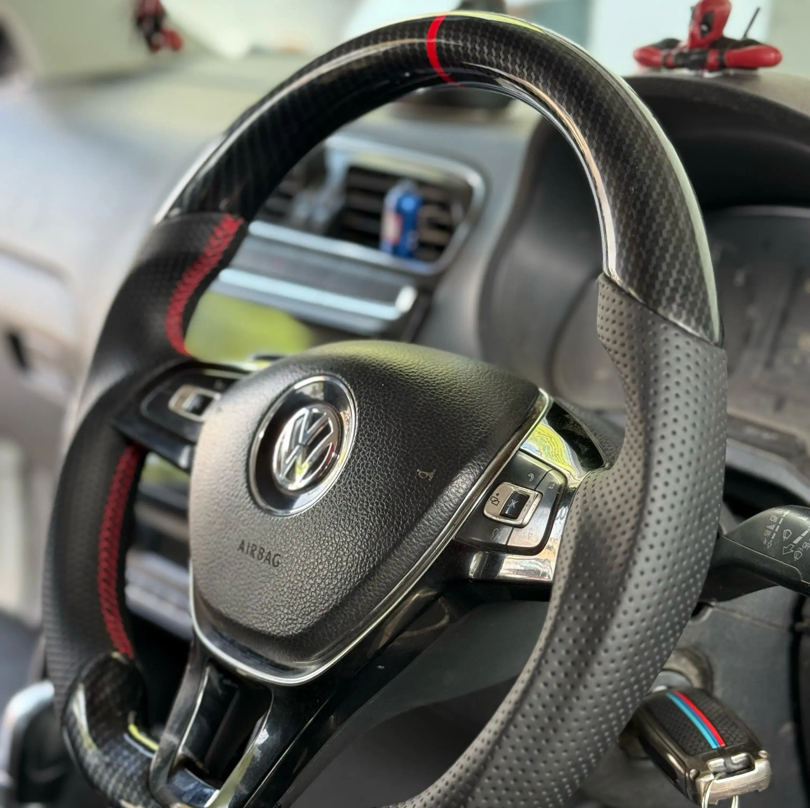 Polo copy carbon fibre steering wheel