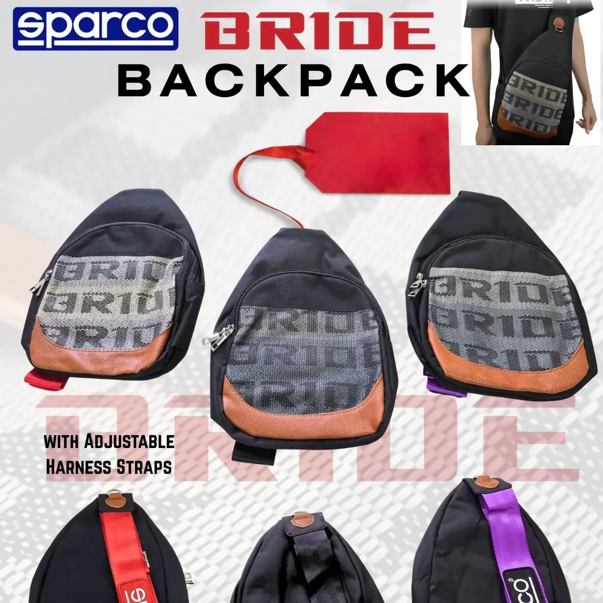 SPARCO BRIDE Racing Backpack | Travelling and racing bagpack