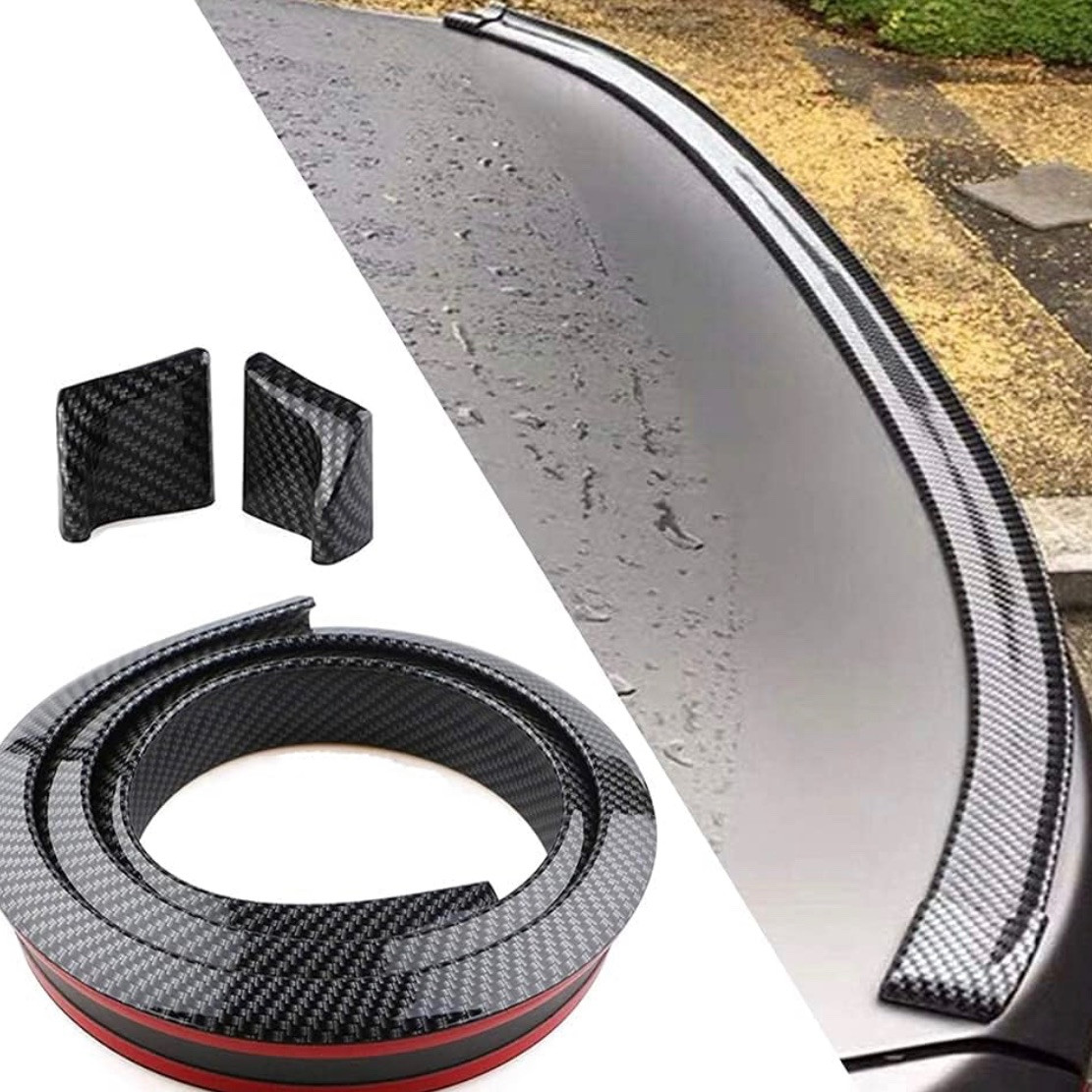 Universal carbon fibre trunk spoiler