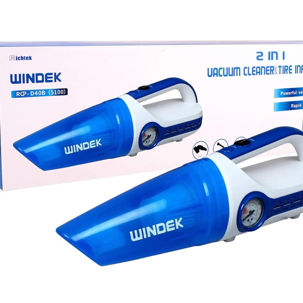 Windek vaccum cleaner 2in1 with tyre inflator with 2 years unconditional warranty